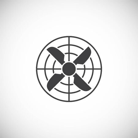 Fan icon on background for graphic and web design. Creative illustration concept symbol for web or mobile app.のイラスト素材