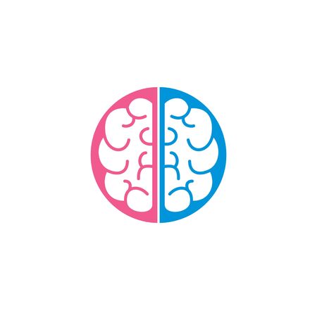 Human brain related icon on background for graphic and web design. Creative illustration concept symbol for web or mobile app.のイラスト素材
