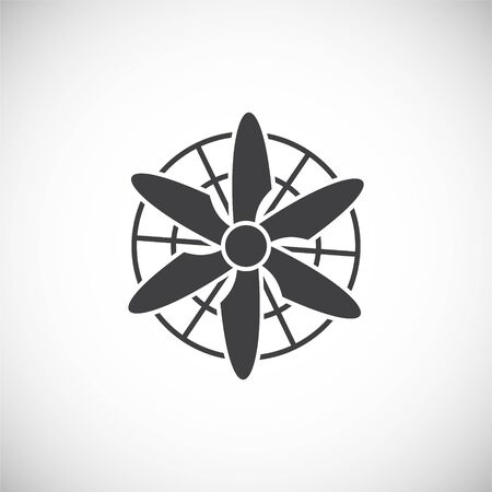 Fan icon on background for graphic and web design. Creative illustration concept symbol for web or mobile app.のイラスト素材