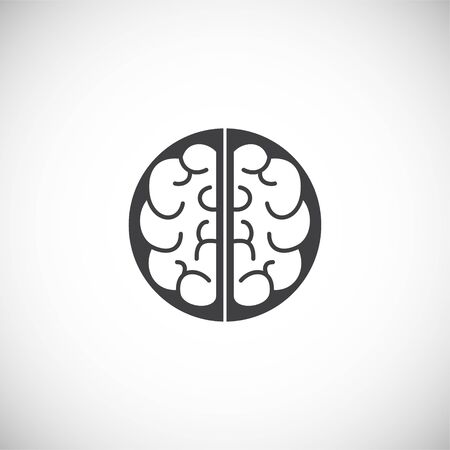 Human brain related icon on background for graphic and web design. Creative illustration concept symbol for web or mobile app.のイラスト素材
