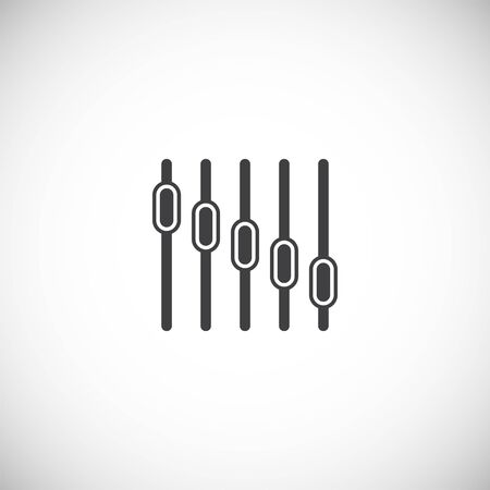 Equalizer related icons set on background for graphic and web design. Creative illustration concept symbol for web or mobile appのイラスト素材