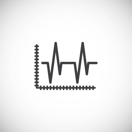 Pulse related icon on background for graphic and web design. Creative illustration concept symbol for web or mobile appのイラスト素材