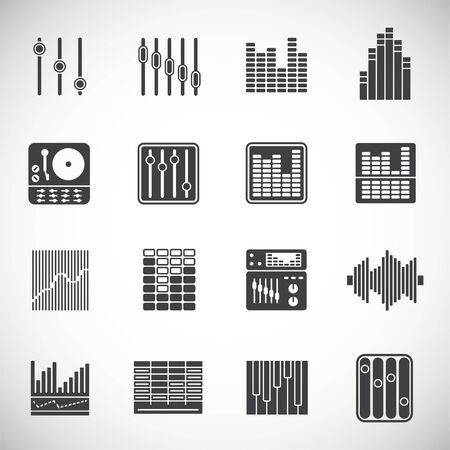 Equalizer related icon on background for graphic and web design. Creative illustration concept symbol for web or mobile app.のイラスト素材