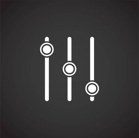 Equalizer related icons set on background for graphic and web design. Creative illustration concept symbol for web or mobile app.のイラスト素材