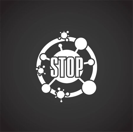 Coronavirus related icon on background for graphic and web design. Creative illustration concept symbol for web or mobile appのイラスト素材