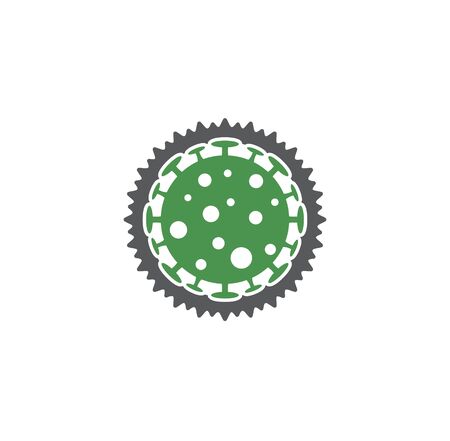 Coronavirus related icon on background for graphic and web design. Creative illustration concept symbol for web or mobile appのイラスト素材