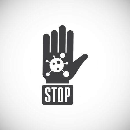 Coronavirus related icon on background for graphic and web design. Creative illustration concept symbol for web or mobile appのイラスト素材