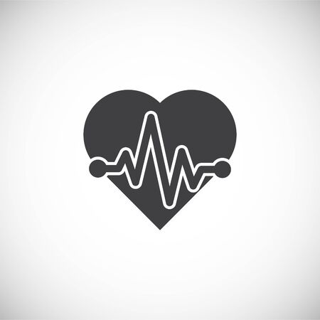 Pulse related icon on background for graphic and web design. Creative illustration concept symbol for web or mobile appのイラスト素材