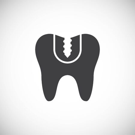 Tooth related icon on background for graphic and web design. Creative illustration concept symbol for web or mobile appのイラスト素材