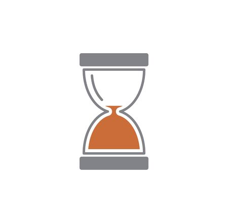 Sand watch related icon on background for graphic and web design. Creative illustration concept...