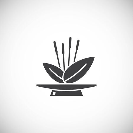 Yoga related icon on background for graphic and web design. Creative illustration concept symbol for web or mobile app.のイラスト素材