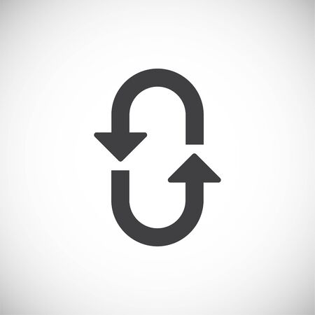 Arrow related icon on background for graphic and web design. Creative illustration concept symbol...