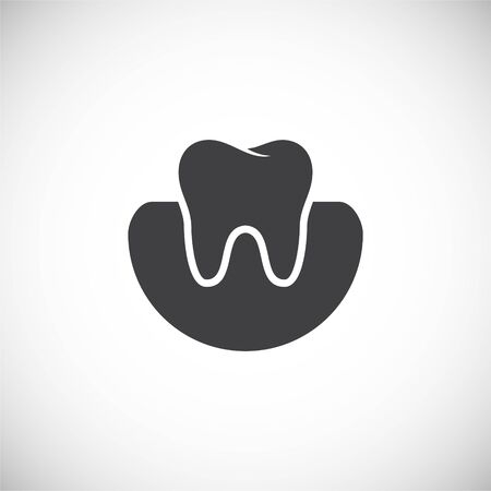 Tooth related icon on background for graphic and web design. Creative illustration concept symbol for web or mobile appのイラスト素材