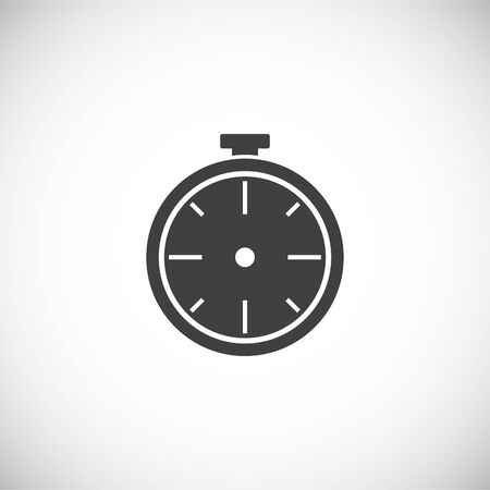 Stopwatch related icon on background for graphic and web design. Creative illustration concept...