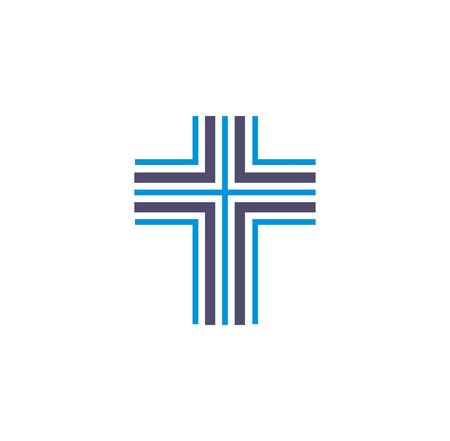 Cross icon on background for graphic and web design. Creative illustration concept symbol for web or mobile app.のイラスト素材