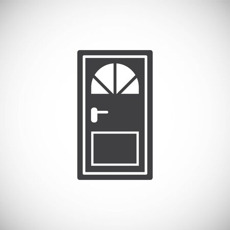 Door icon on background for graphic and web design. Creative illustration concept symbol for web or mobile appのイラスト素材