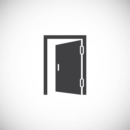 Door icon on background for graphic and web design. Creative illustration concept symbol for web or mobile appのイラスト素材