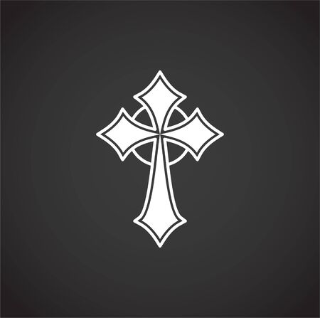 Cross icon on background for graphic and web design. Creative illustration concept symbol for web or mobile app.のイラスト素材