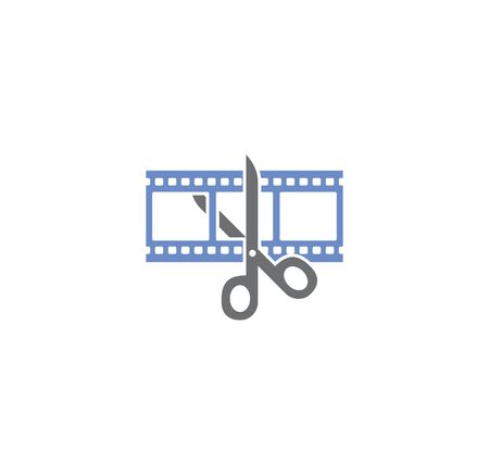 Videography related icon on background for graphic and web design. Creative illustration concept symbol for web or mobile app.のイラスト素材