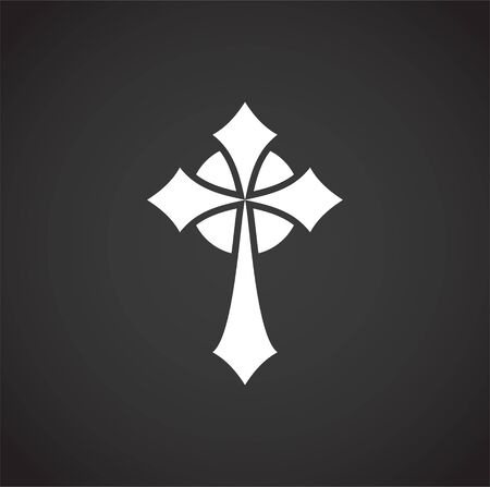 Cross icon on background for graphic and web design. Creative illustration concept symbol for web or mobile app.のイラスト素材