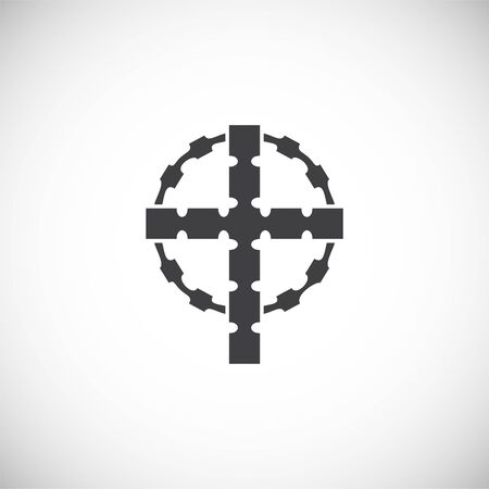 Cross icon on background for graphic and web design. Creative illustration concept symbol for web or mobile app.のイラスト素材