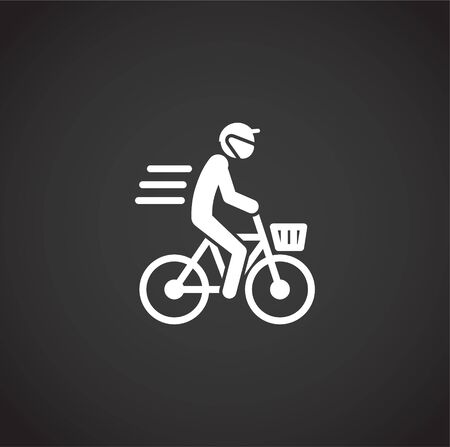 Contactless delivery related icon on background for graphic and web design. Creative illustration concept symbol for web or mobile app.のイラスト素材