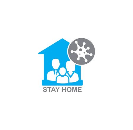 Self isolation related icon on background for graphic and web design. Creative illustration concept symbol for web or mobile app.のイラスト素材