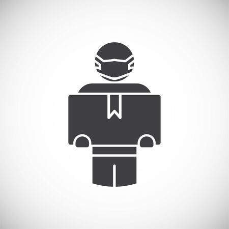 Contactless delivery related icon on background for graphic and web design. Creative illustration concept symbol for web or mobile app.のイラスト素材