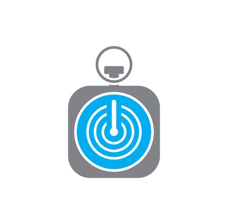 Stopwatch related icon on background for graphic and web design. Creative illustration concept symbol for web or mobile appのイラスト素材