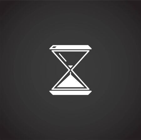 Sand watch related icon on background for graphic and web design. Creative illustration concept symbol for web or mobile appのイラスト素材