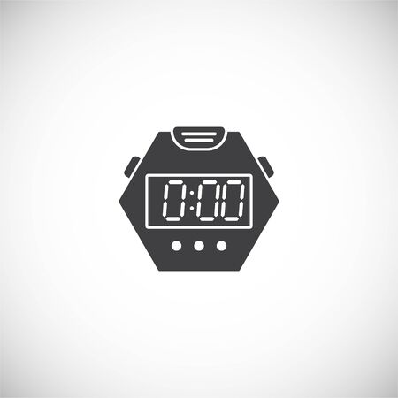 Stopwatch related icon on background for graphic and web design. Creative illustration concept symbol for web or mobile appのイラスト素材