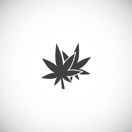 Leaf related icon on background for graphic and web design. Creative illustration concept symbol for web or mobile appのイラスト素材