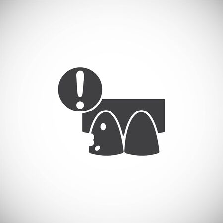 Tooth related icon on background for graphic and web design. Creative illustration concept symbol for web or mobile appのイラスト素材