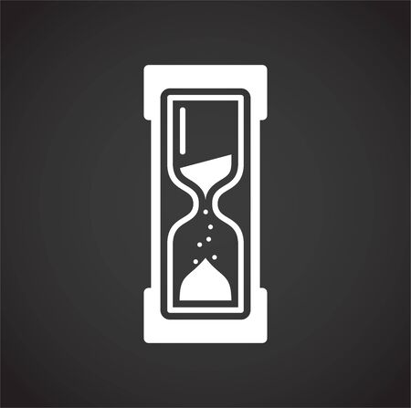 Sand watch related icon on background for graphic and web design. Creative illustration concept symbol for web or mobile app.のイラスト素材