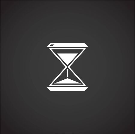 Sand watch related icon on background for graphic and web design. Creative illustration concept symbol for web or mobile appのイラスト素材