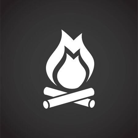 Fire related icon on background for graphic and web design. Creative illustration concept symbol for web or mobile appのイラスト素材