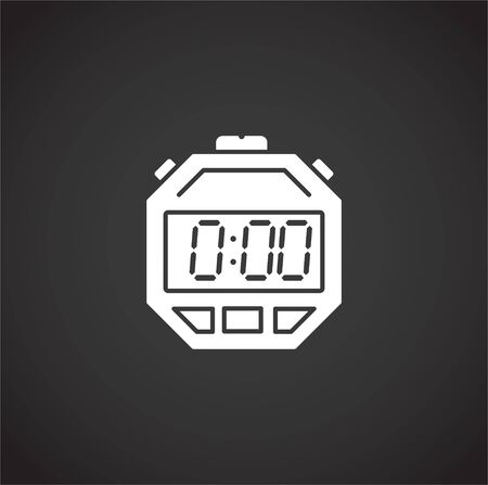 Stopwatch related icon on background for graphic and web design. Creative illustration concept symbol for web or mobile appのイラスト素材