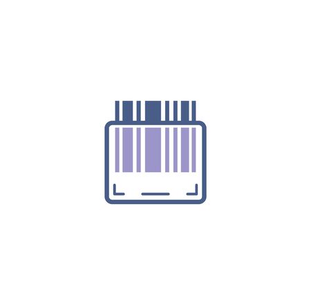 Barcode related icon on background for graphic and web design. Creative illustration concept symbol for web or mobile appのイラスト素材