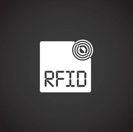RFID related icon on background for graphic and web design. Creative illustration concept symbol for web or mobile appのイラスト素材