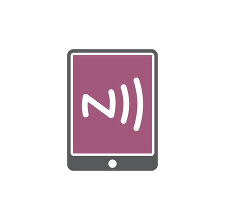 NFC related icon on background for graphic and web design. Creative illustration concept symbol for web or mobile appのイラスト素材