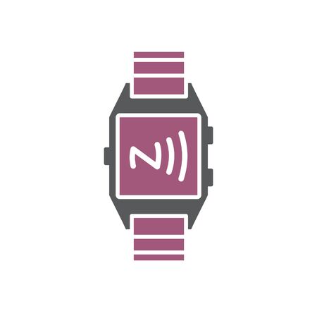 NFC related icon on background for graphic and web design. Creative illustration concept symbol for web or mobile appのイラスト素材