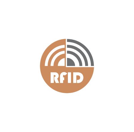 RFID related icon on background for graphic and web design. Creative illustration concept symbol for web or mobile appのイラスト素材