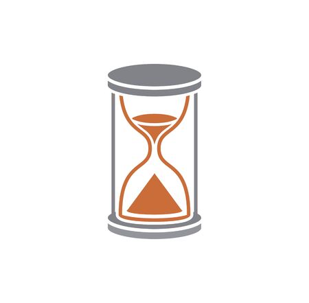 Sand watch related icon on background for graphic and web design. Creative illustration concept symbol for web or mobile appのイラスト素材