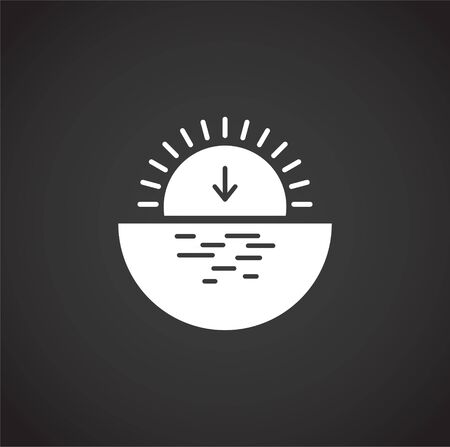 Sunset sunrise related icon on background for graphic and web design. Creative illustration concept symbol for web or mobile appのイラスト素材