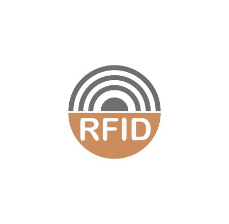 RFID related icon on background for graphic and web design. Creative illustration concept symbol for web or mobile appのイラスト素材