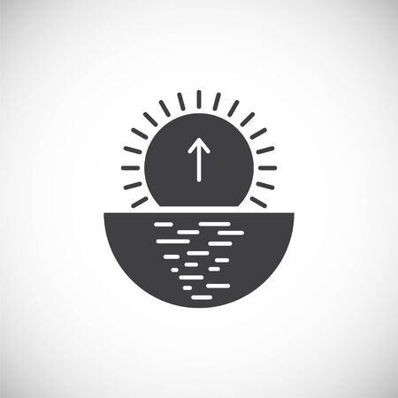 Sunset sunrise related icon on background for graphic and web design. Creative illustration concept symbol for web or mobile appのイラスト素材