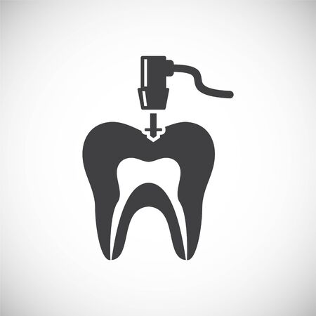 Tooth related icon on background for graphic and web design. Creative illustration concept symbol for web or mobile appのイラスト素材