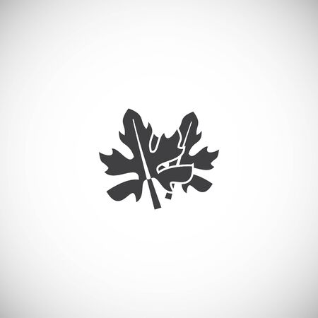 Leaf related icon on background for graphic and web design. Creative illustration concept symbol for web or mobile appのイラスト素材