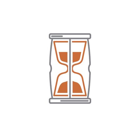 Sand watch related icon on background for graphic and web design. Creative illustration concept symbol for web or mobile app.のイラスト素材