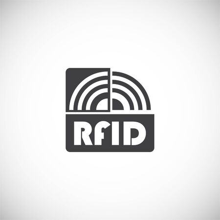 RFID related icon on background for graphic and web design. Creative illustration concept symbol for web or mobile appのイラスト素材